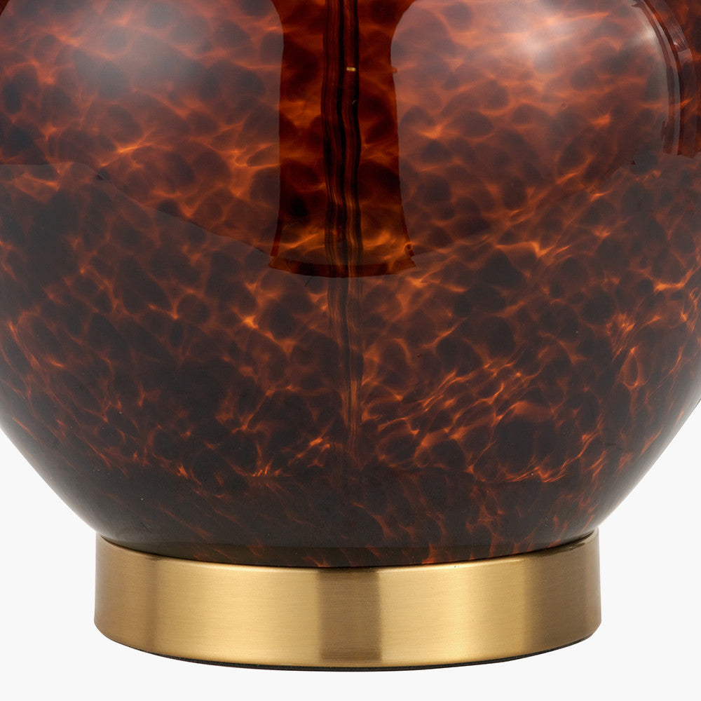 Lucien Red Tortoiseshell Glass Table Lamp
